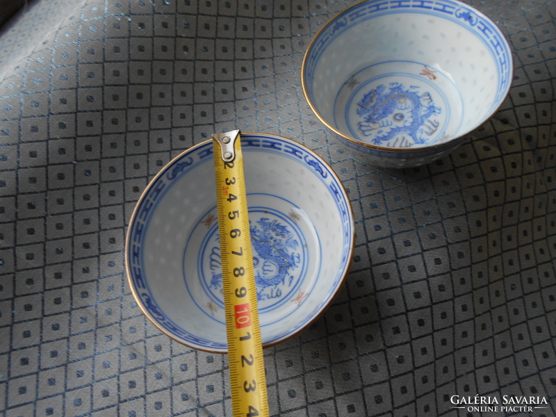 2 db Kínai porcelán rizses  tál-áttört rizs minta -az ár a 2 db-ra vonatkozik