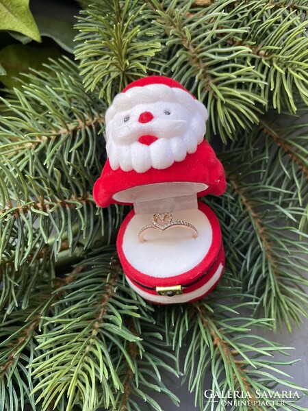 Santa velvet jewelry box, Santa jewelry box