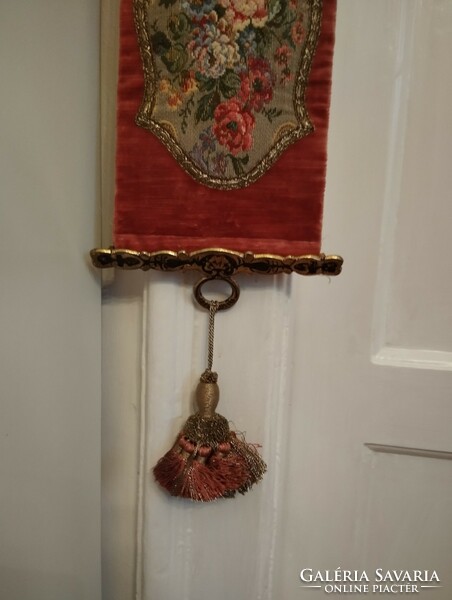 Beautiful new maid call bell on velvet fabric with machine woven tapestry
