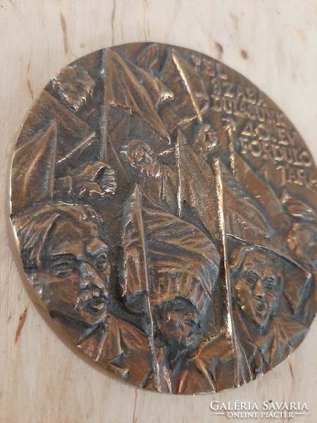 Bronze plaque with K.O signature 