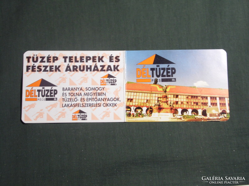 Card calendar, Tüzép building materials company from Transdanubia, fészek store, Pécs, 1994, (3)