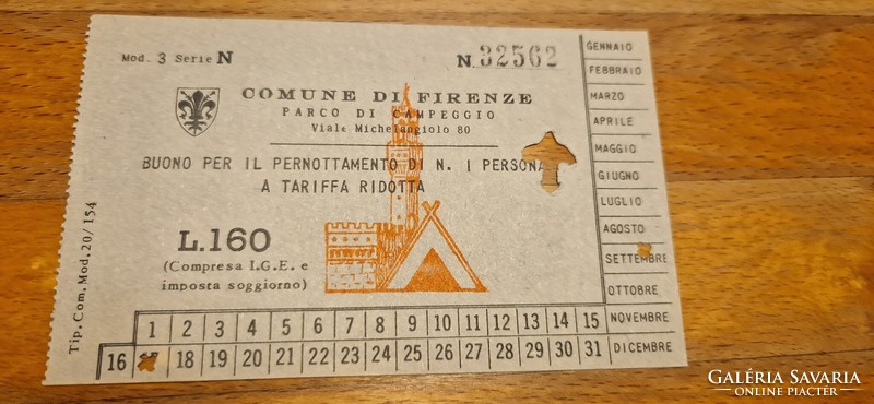 8 Florence tickets from the 1960s