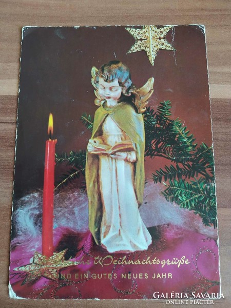Retro karácsonyi képeslap, 1969