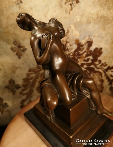 Erotic scene - bronze sculpture artwork