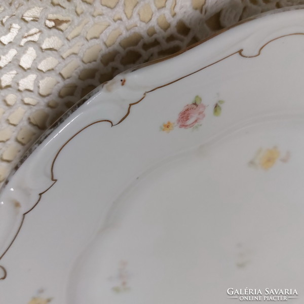 Zsolnay beautiful porcelain flat plates with small flowers