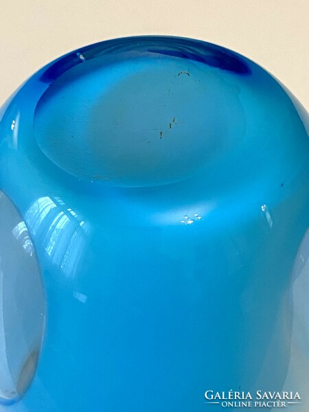 Dreamlight mediterana glass design blue multilayer glass vase 13 cm