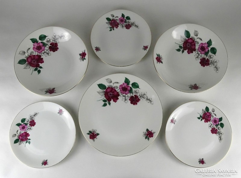 1P735 old Epiag porcelain plate set 6 pieces