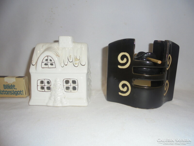 Ceramic candle holder, essential oil vaporizer - together
