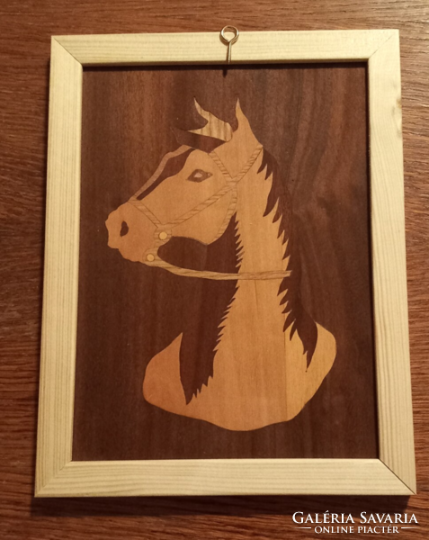 Inlaid 27*21 cm wall picture (horse head 3)