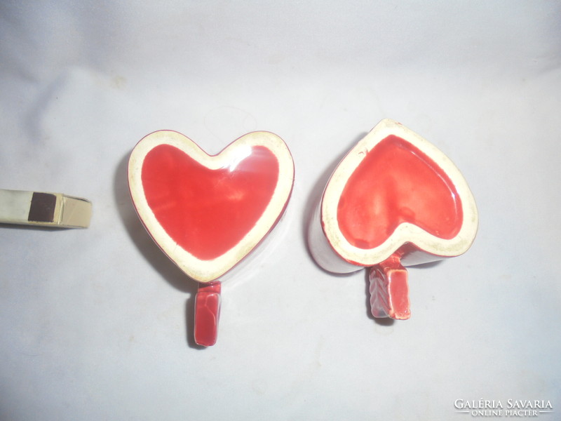 Heart-shaped ceramic coffee cup - two pieces together