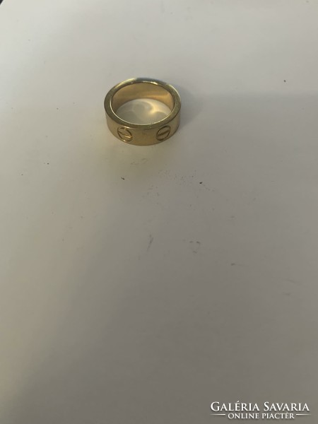 Egyszerű aranyozott cartier fazonú gyűrű