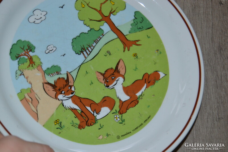 Zsolnay vuk porcelain small plate with fairytale characters