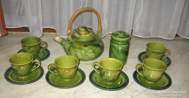 Retro industrial art marked tea set from the 1990s
