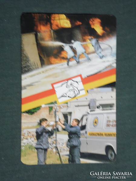 Card calendar, disaster, civil protection, Budapest, fire department, 1994, (3)
