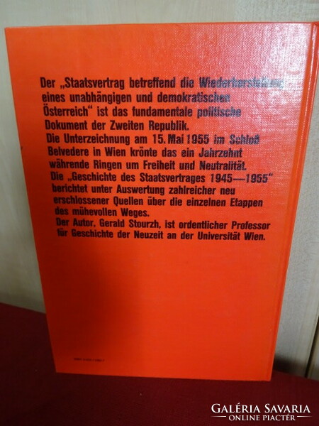 Gerald stourzh: geschichte des staatsvertrages 1945-1955. German language. Jokai.