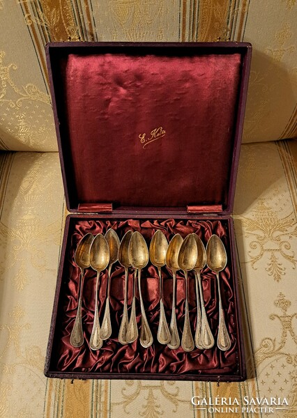 Antique silver fabulous 12-person teaspoon set!