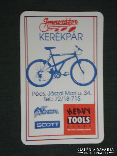 Kártyanaptár, Imperátor kerékpár üzlet, szerviz, Pécs, 1994,   (3)
