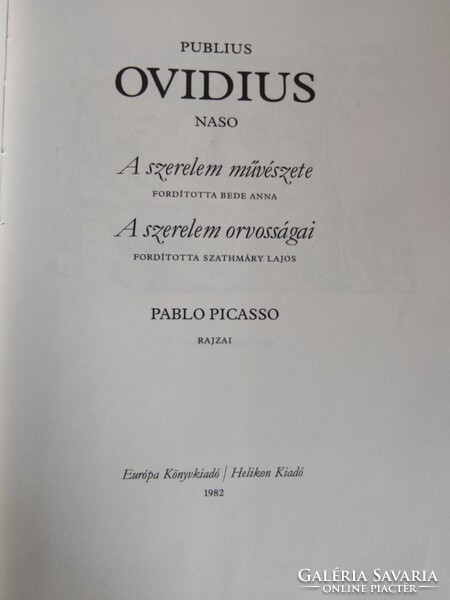 Ovidius - Picasso the art of love Europe - Helikon publishing house 1982.