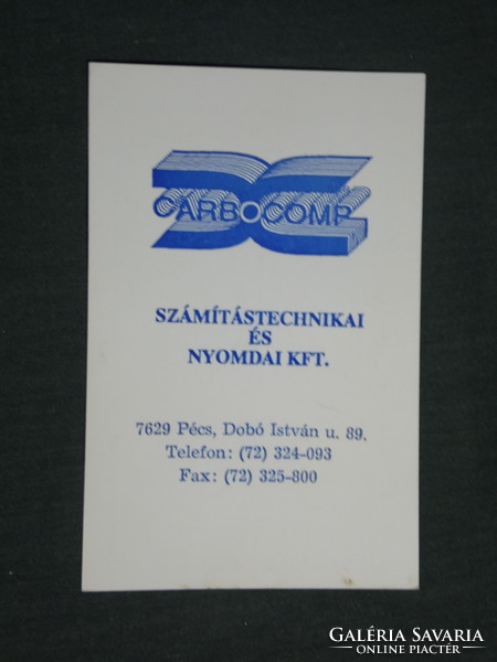 Card calendar, carbocomp computing printing house, Pécs, 1994, (3)