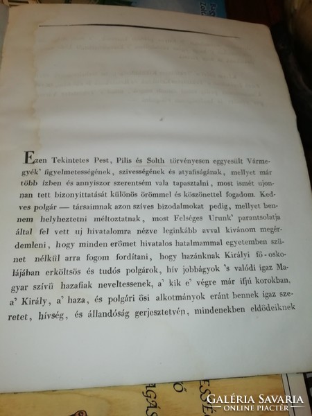 Beszédek Cziráky Antal egyetemi főigazgatói kinevezése alkalmából, 1829 Ritka