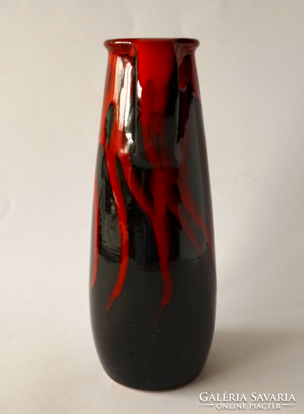 Retro craftsman ceramic vase with handles