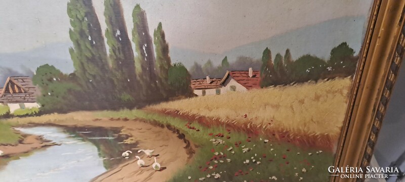 Oil painting on canvas, landscape 90x70 cm