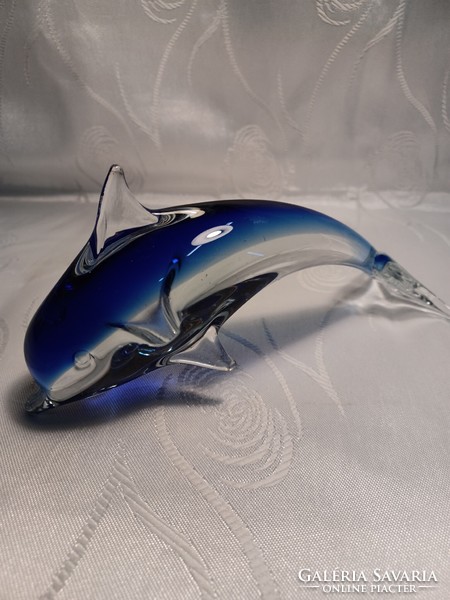 Solid glass dolphin