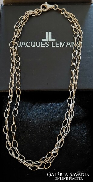 Special two-row silver necklace