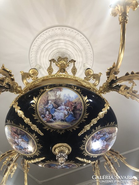 A dazzling Meissen style chandelier