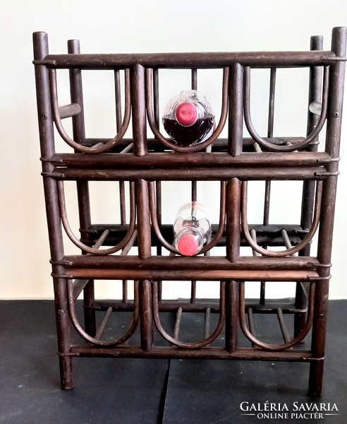 Rattan wine rack negotiable art deco design