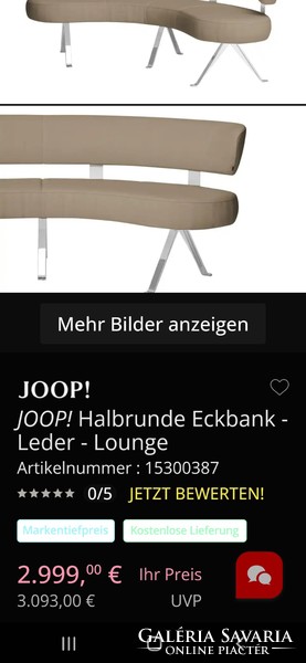 Joop himolla designer leather sofa, dining bench, waiting room seating furniture
