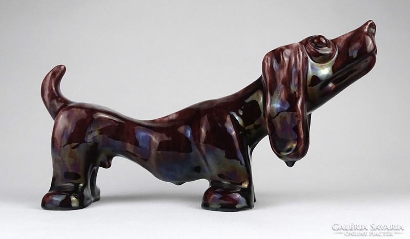 1P248 large ceramic dachshund with hops 28.5 Cm