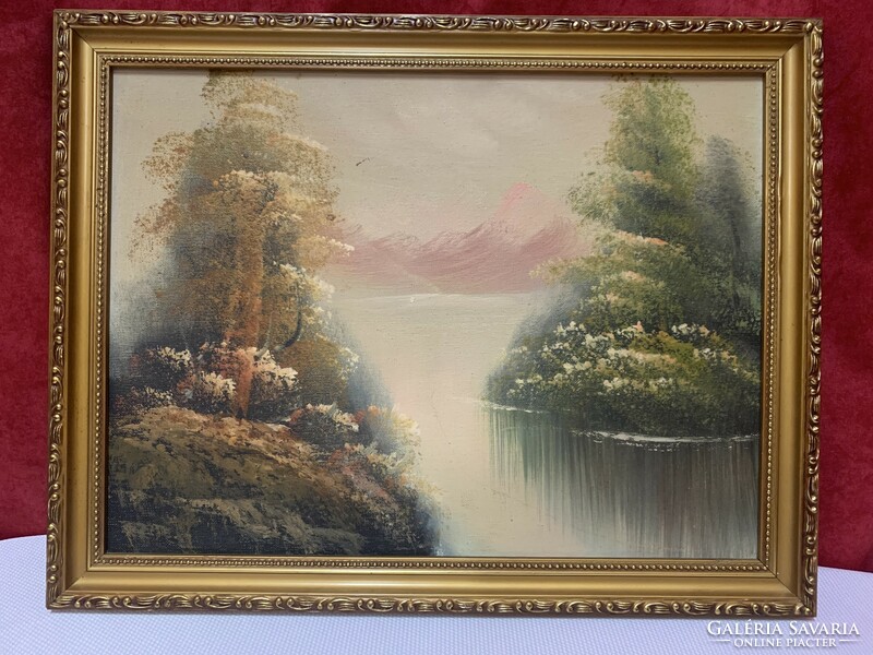 Beautiful old painting with frame