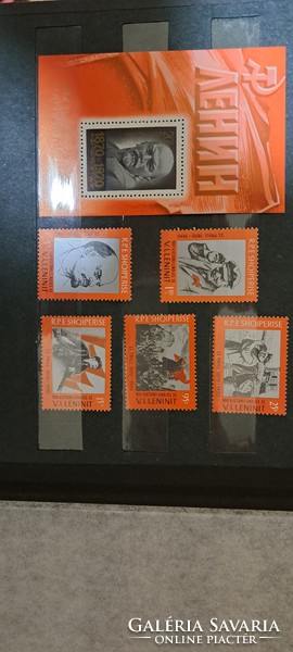 Lenin block and stamps b/3/6