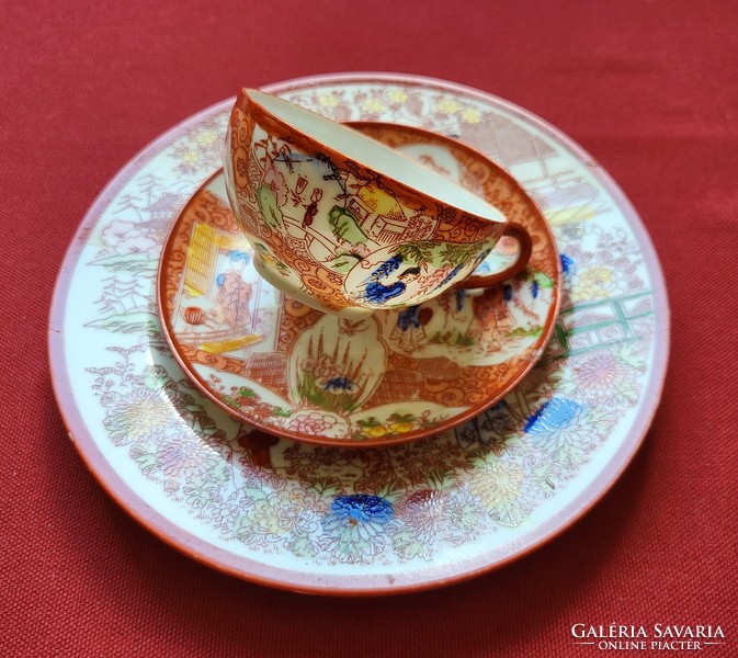 Japán kínai tojáshéj vékony porcelán reggeliző kávés szett csésze csészealj kistányér