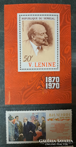 Lenin block and stamps b/3/6