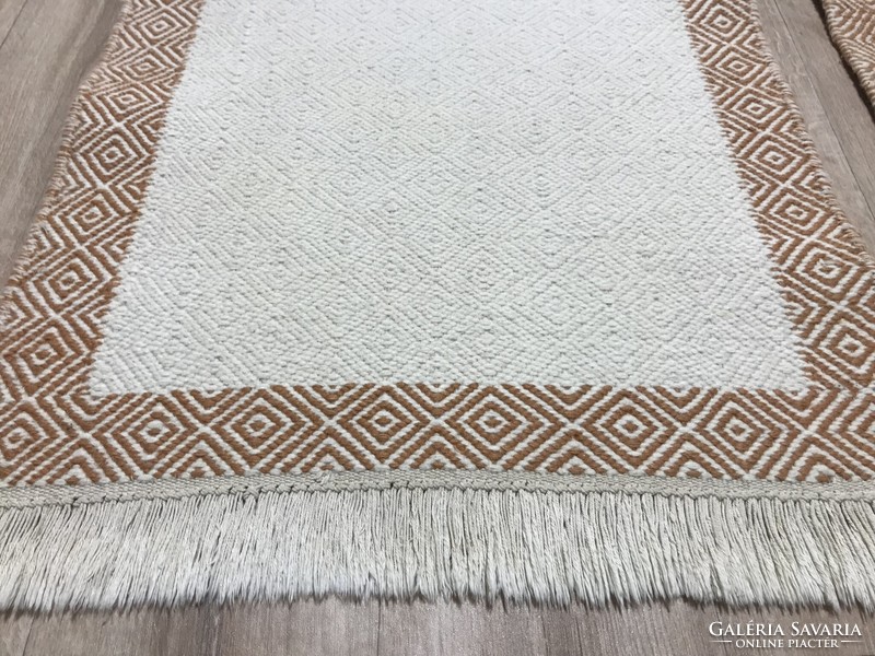 Indian kilim (kelim) - handwoven wool carpet - 2 pcs, 68 x 133 cm