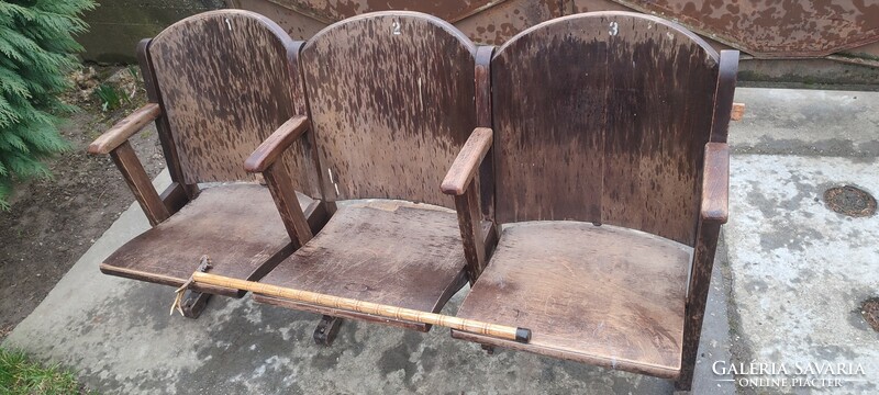 3 db.-os art deco mozi szék