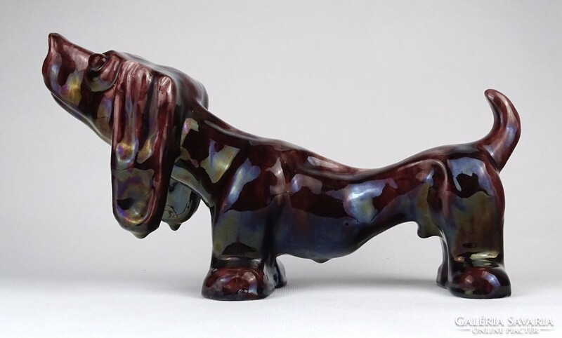 1P248 large ceramic dachshund with hops 28.5 Cm