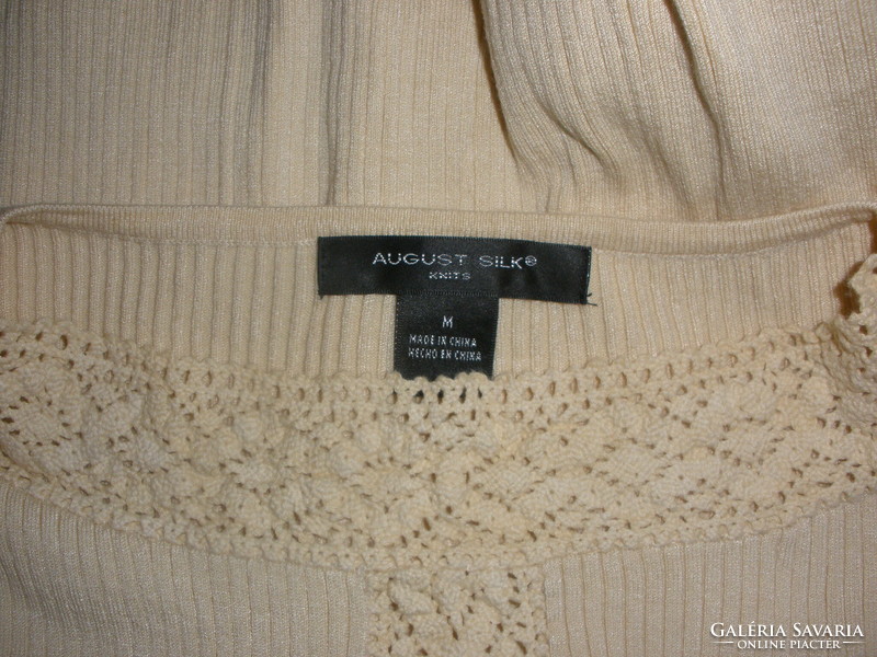 August silk, silk sweater s-m, cream