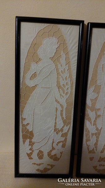 Falikép párban,madeira csipkés kép