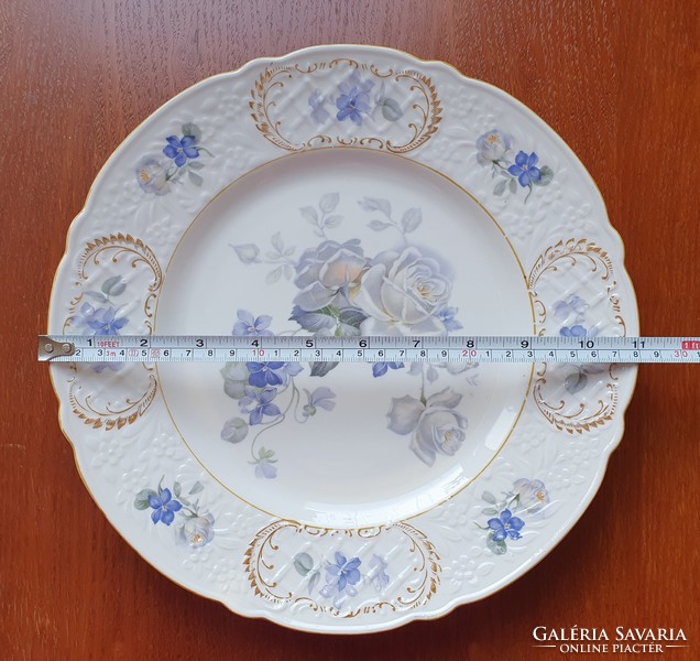 Bavaria német porcelán tálaló süteményes tál tányér virágos régi vintage kínáló