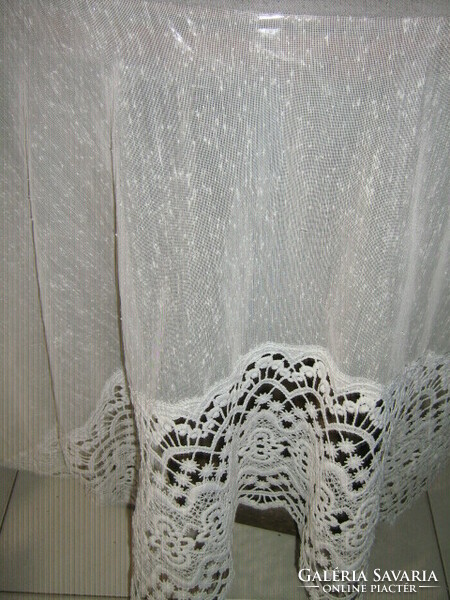 Gyönyörű vintage fehér széles csipkés függöny