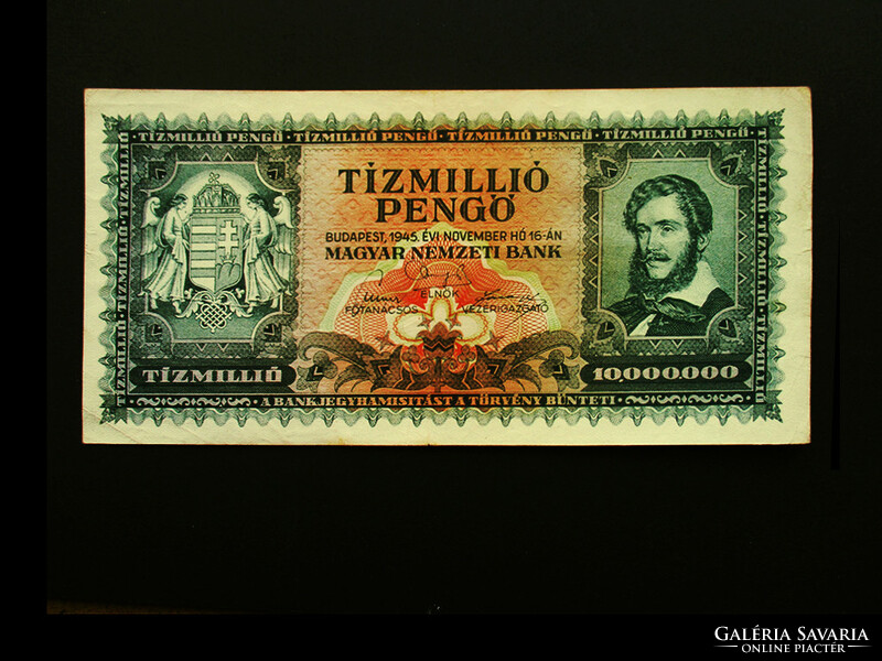 10,000,000 Pengő - 1945 - 9th member of the inflation series!