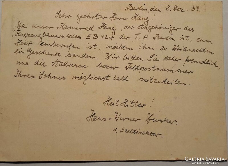 Náci német propaganda  levél (  Berlin  ).