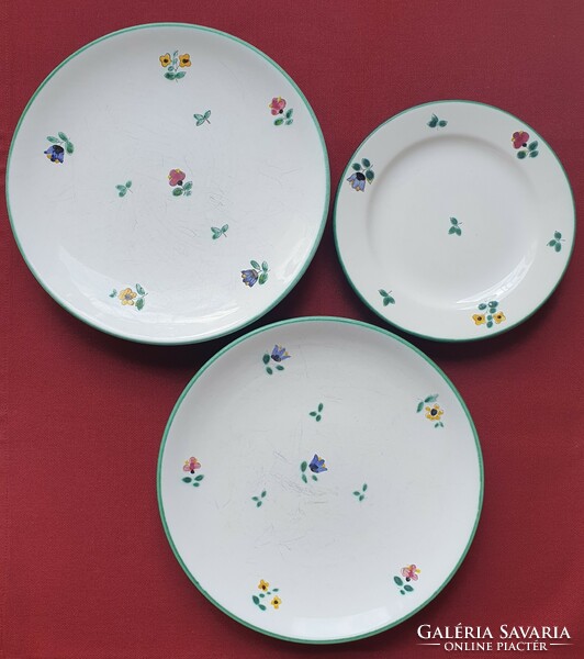 3 pcs gmundner Austrian ceramic porcelain plate small plate saucer