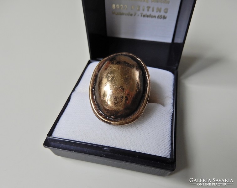 Régi holland HARRIE LENFERINK modernista bronz gyűrű