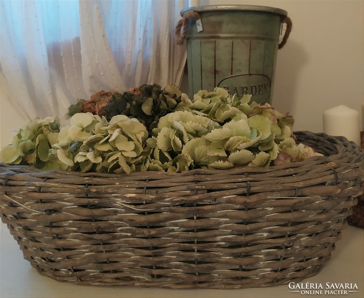 Antique vintage basket gift hydrangea
