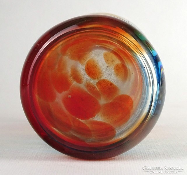 Mdina artistic blown glass vase marked 1P437 16 cm