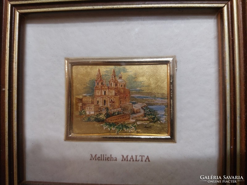 (K)  Arany és ezüstfóliára festett miniatűr kép illetve litográfia